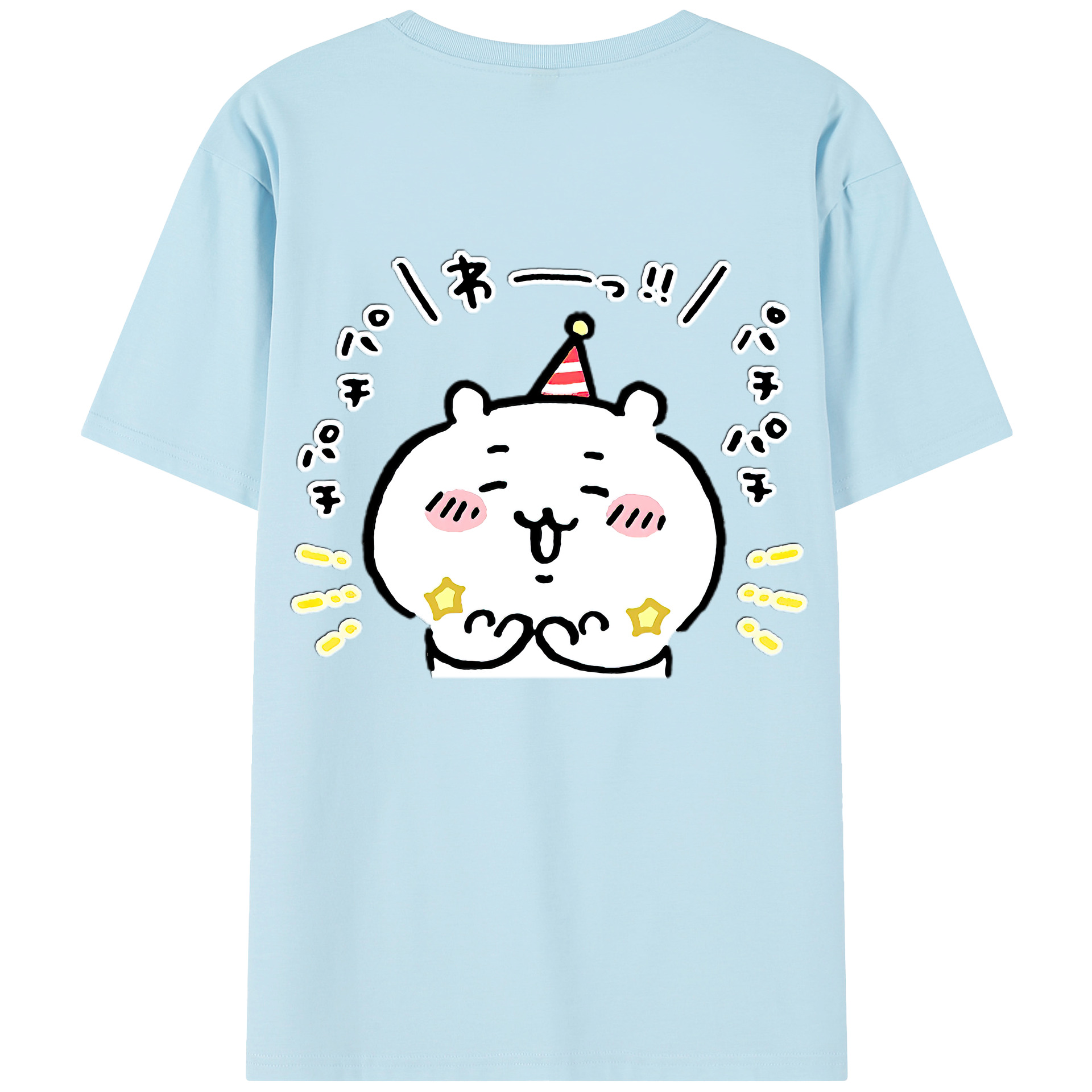 （画像用） ちいかわ ちいかわ Chii-kawa chiikawa 綿100％半袖Tシャツ（背面プリント）